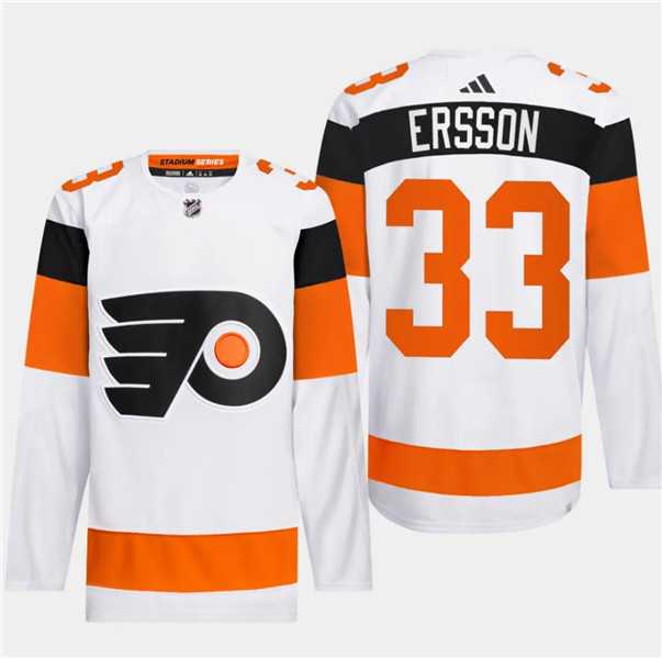 Men%27s Philadelphia Flyers #33 Samuel Ersson White 2024 Stadium Series Stitched Jersey Dzhi